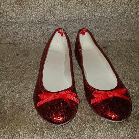 Gymboree Other - Gymboree red glitter flat soles